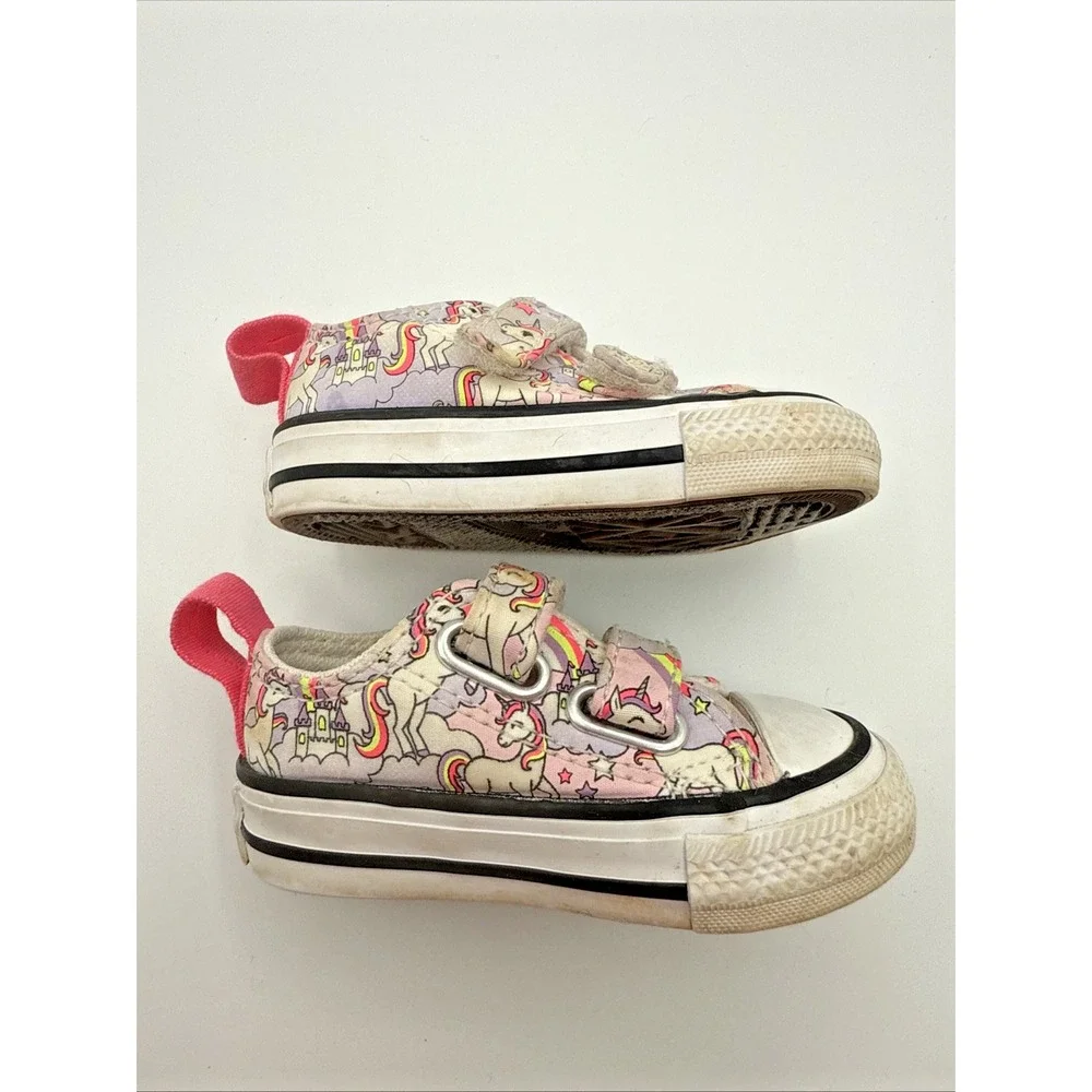 Converse All Star Unicorn Shoes With Loop Straps - Size 2‎ Infant/Toddler
